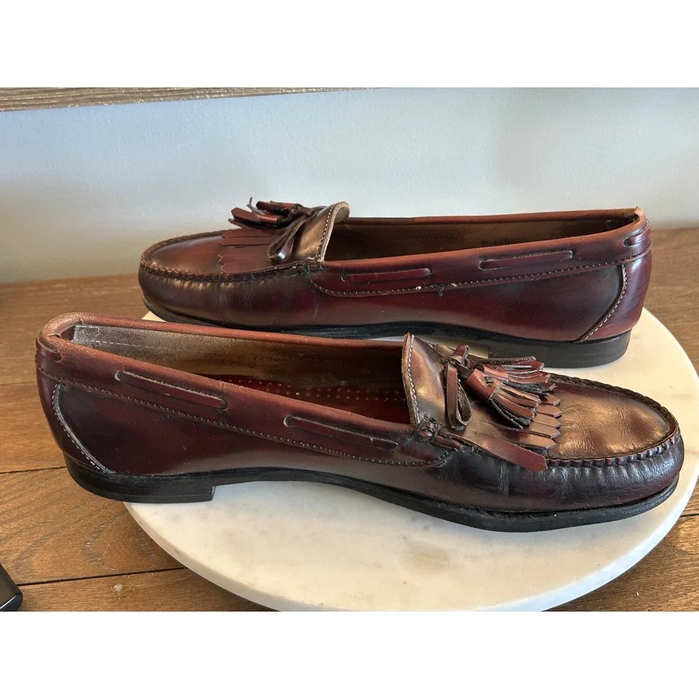 Vintage Cole Haan Tassel Kiltie Loafer‎ Shoes Mens Size 8.5 Made USA 90s